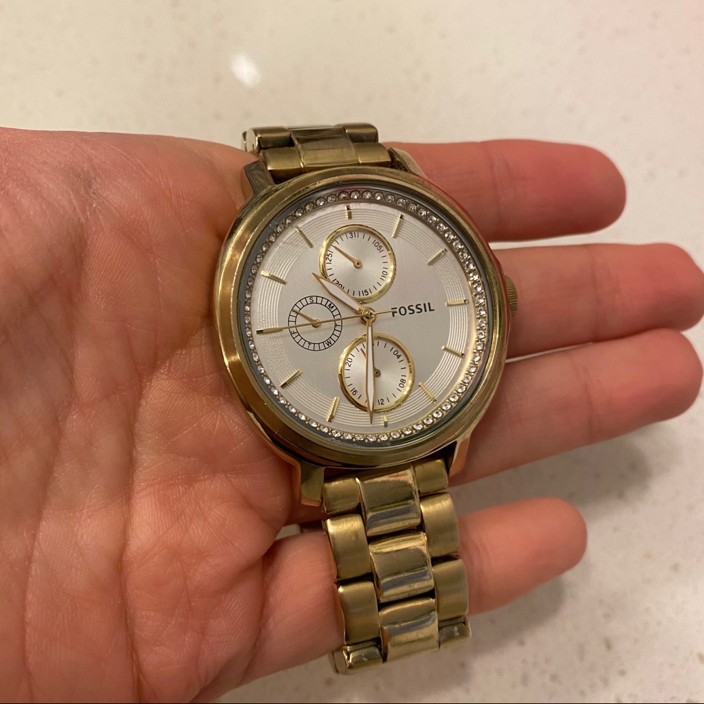 Gold Fossil Watch Gold Fossil Watch